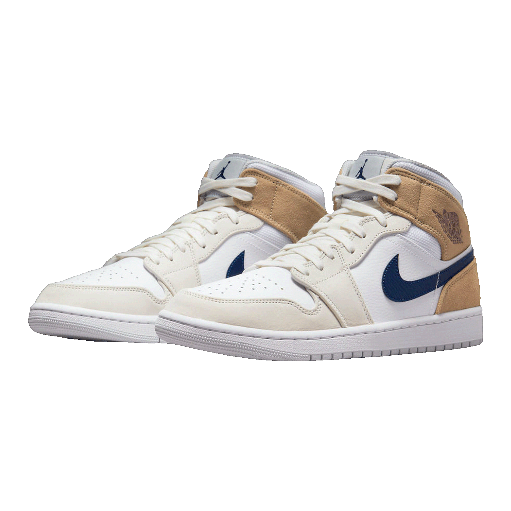 Nike Air Jordan 1 Mid Tan Suede Side