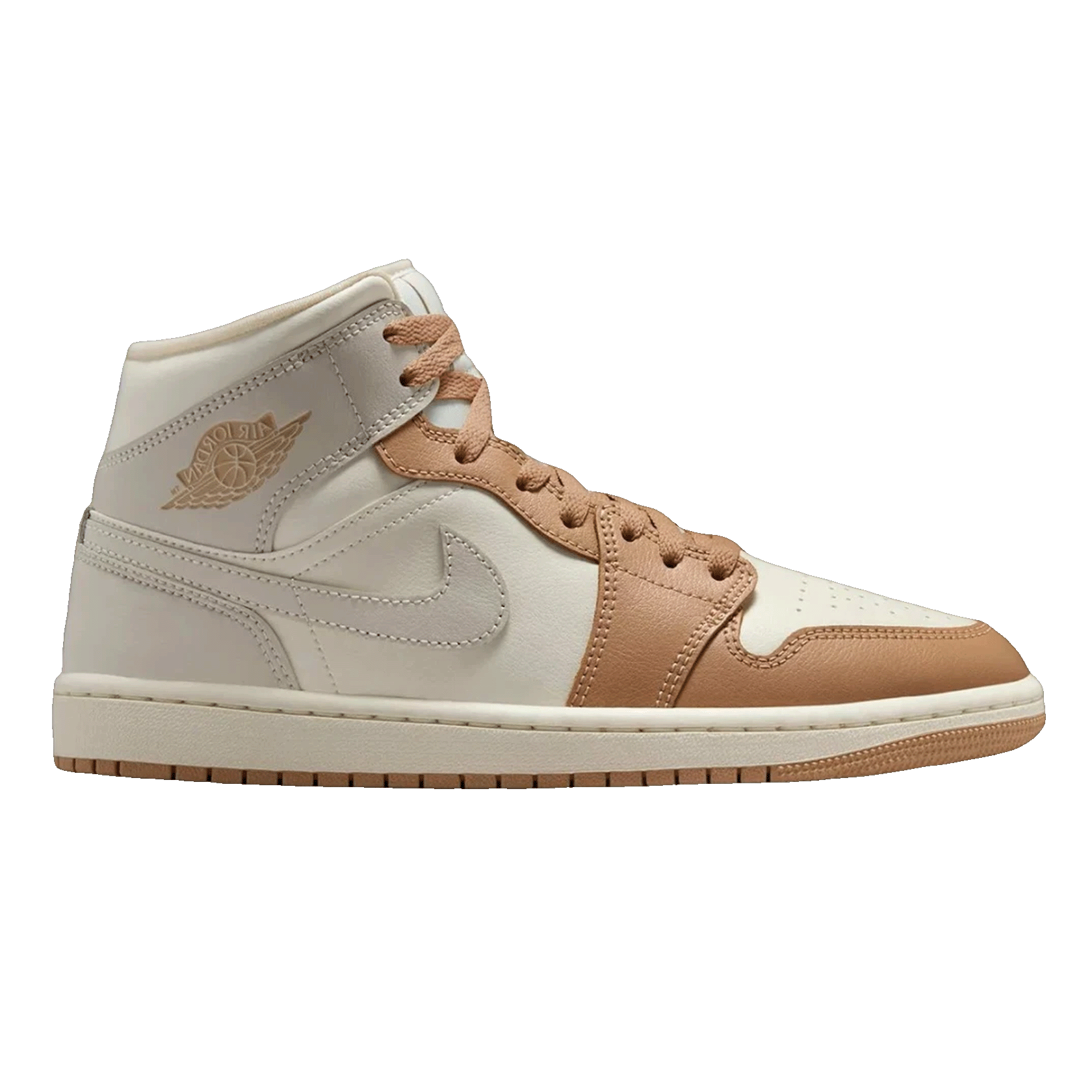 Nike Air Jordan 1 Mid Tan Toe (W)
