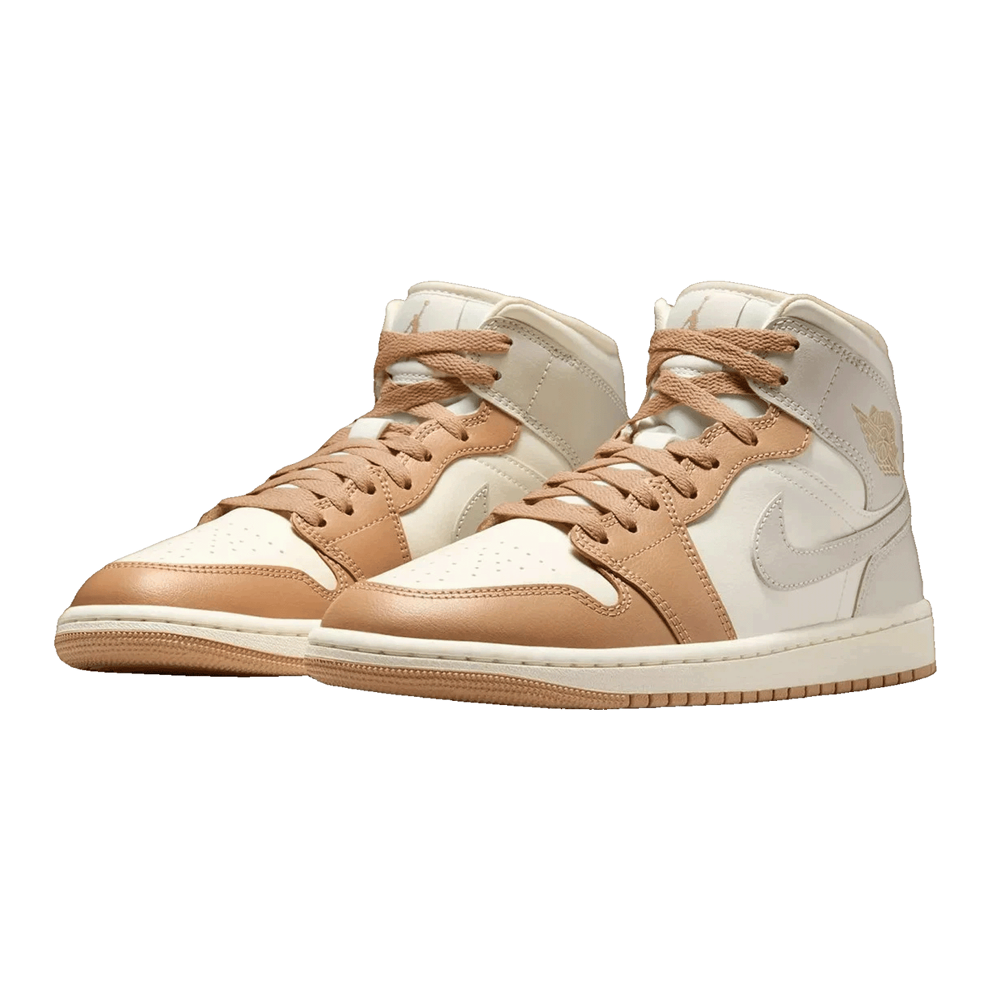 Nike Air Jordan 1 Mid Tan Toe (W) Side
