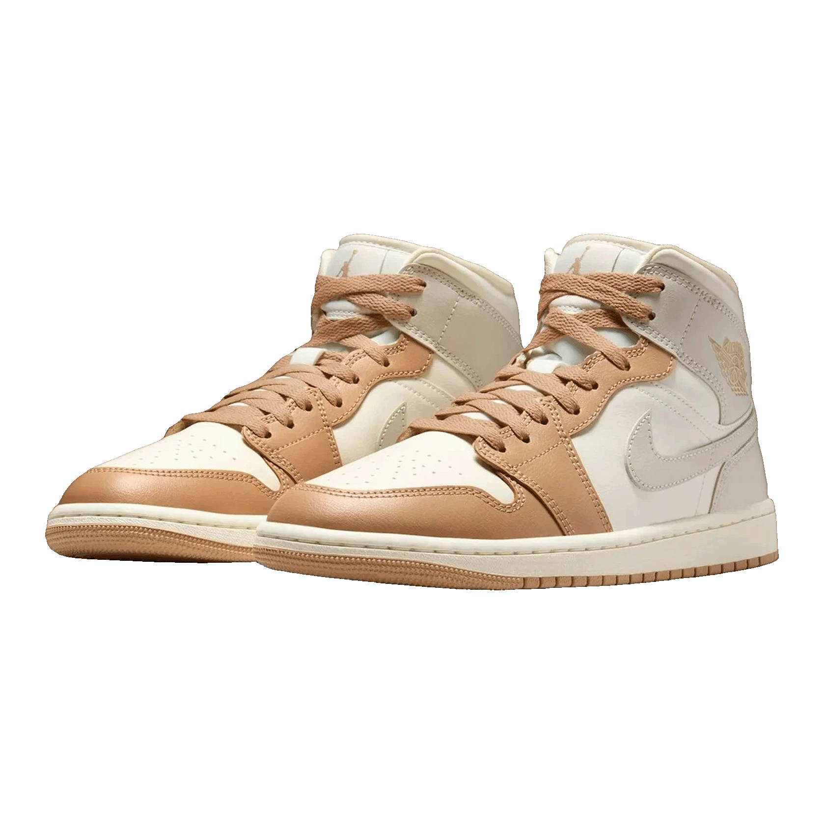 Nike Air Jordan 1 Mid Tan Toe (W) Side