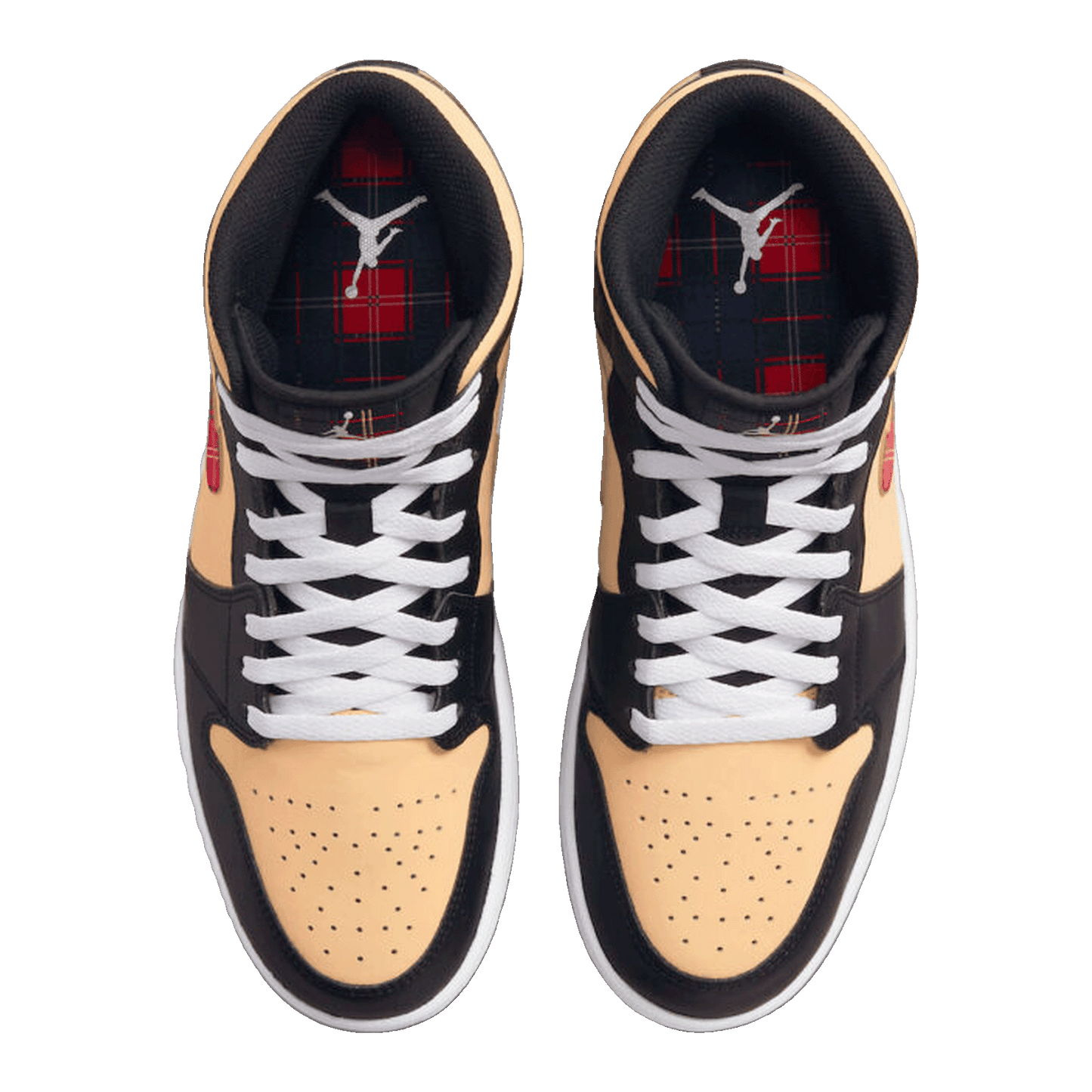 Nike Air Jordan 1 Mid Tartan Swoosh Oben