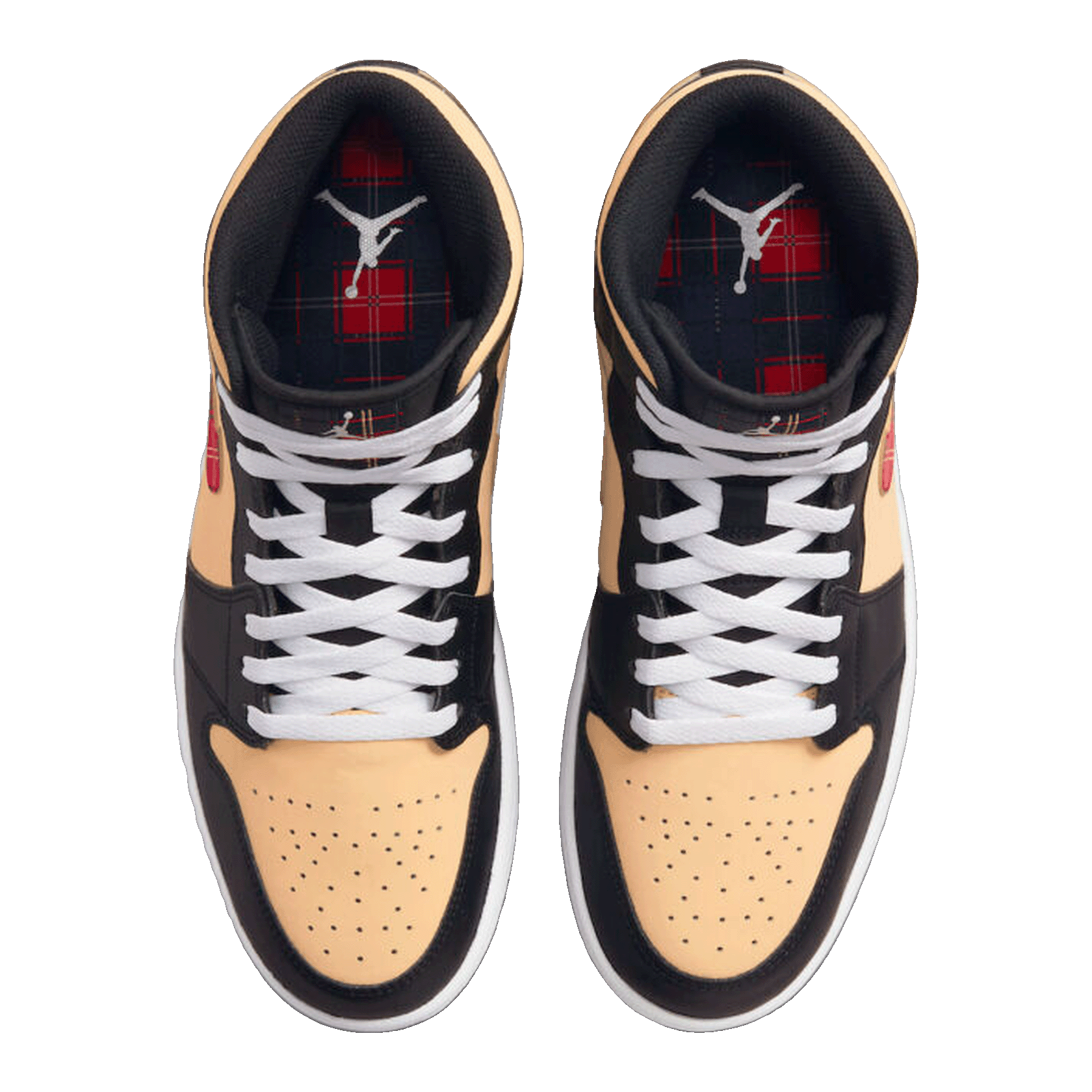 Nike Air Jordan 1 Mid Tartan Swoosh Oben