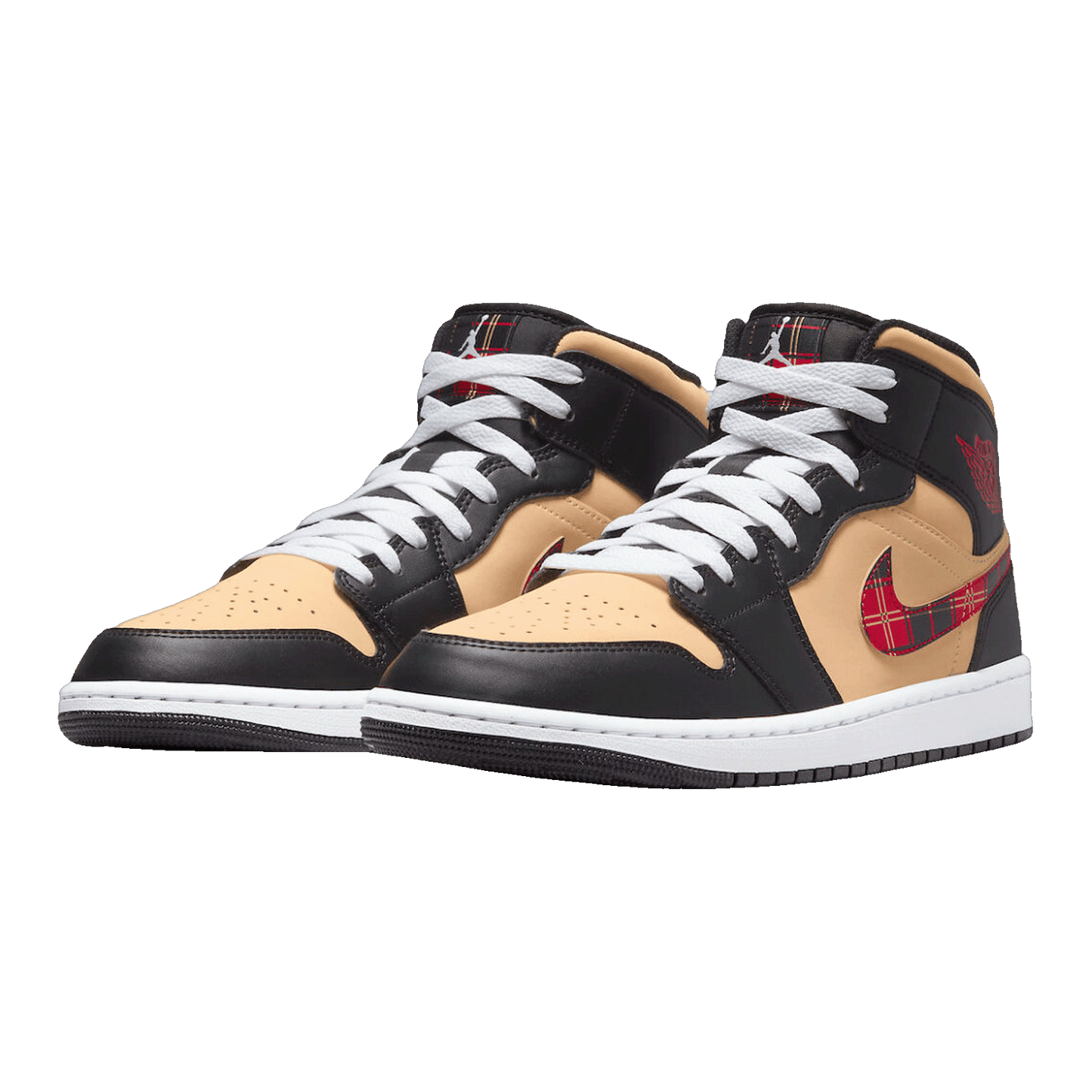 Nike Air Jordan 1 Mid Tartan Swoosh Side