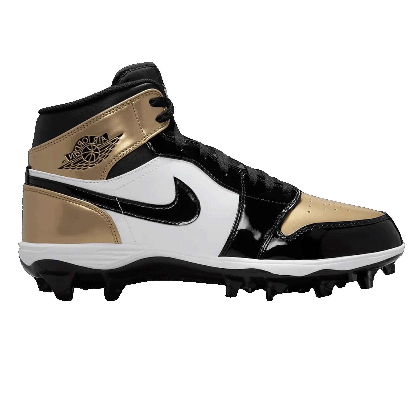 Nike Air Jordan 1 Mid TD Cleat Gold Toe