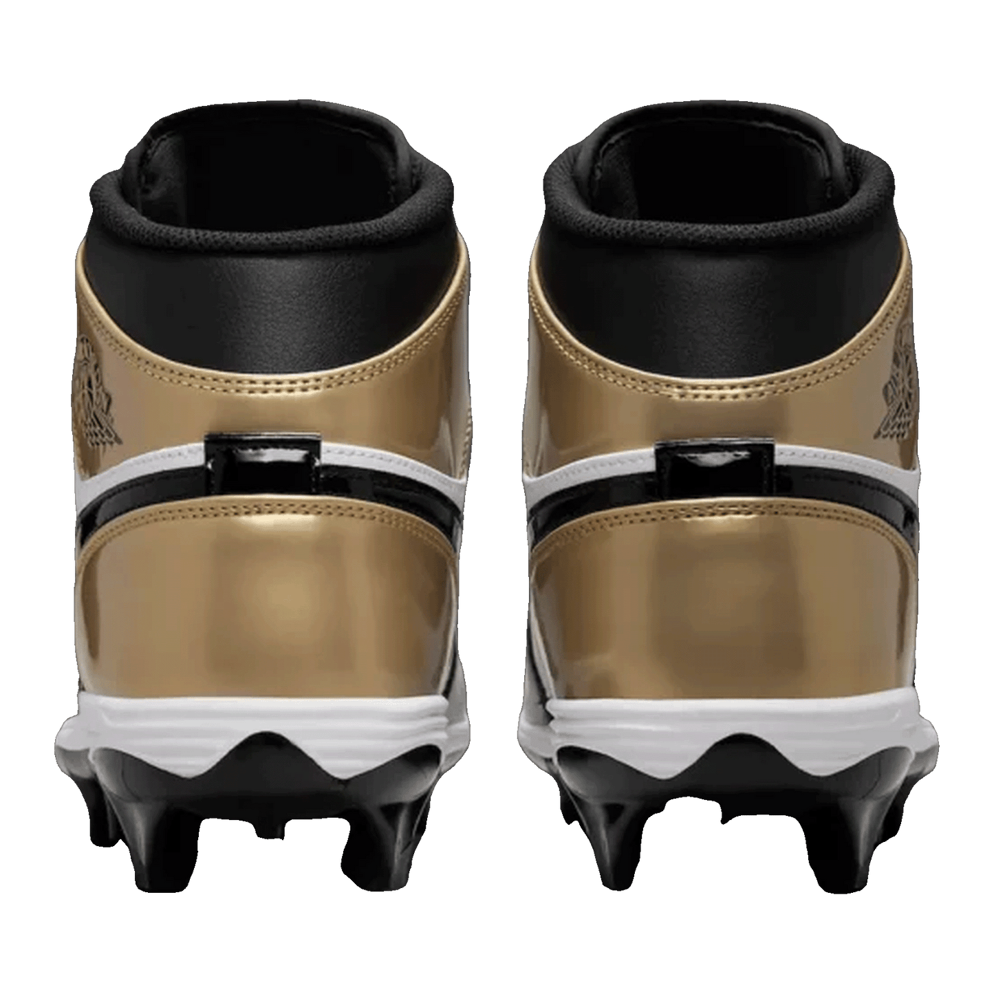 Nike Air Jordan 1 Mid TD Cleat Gold Toe Back