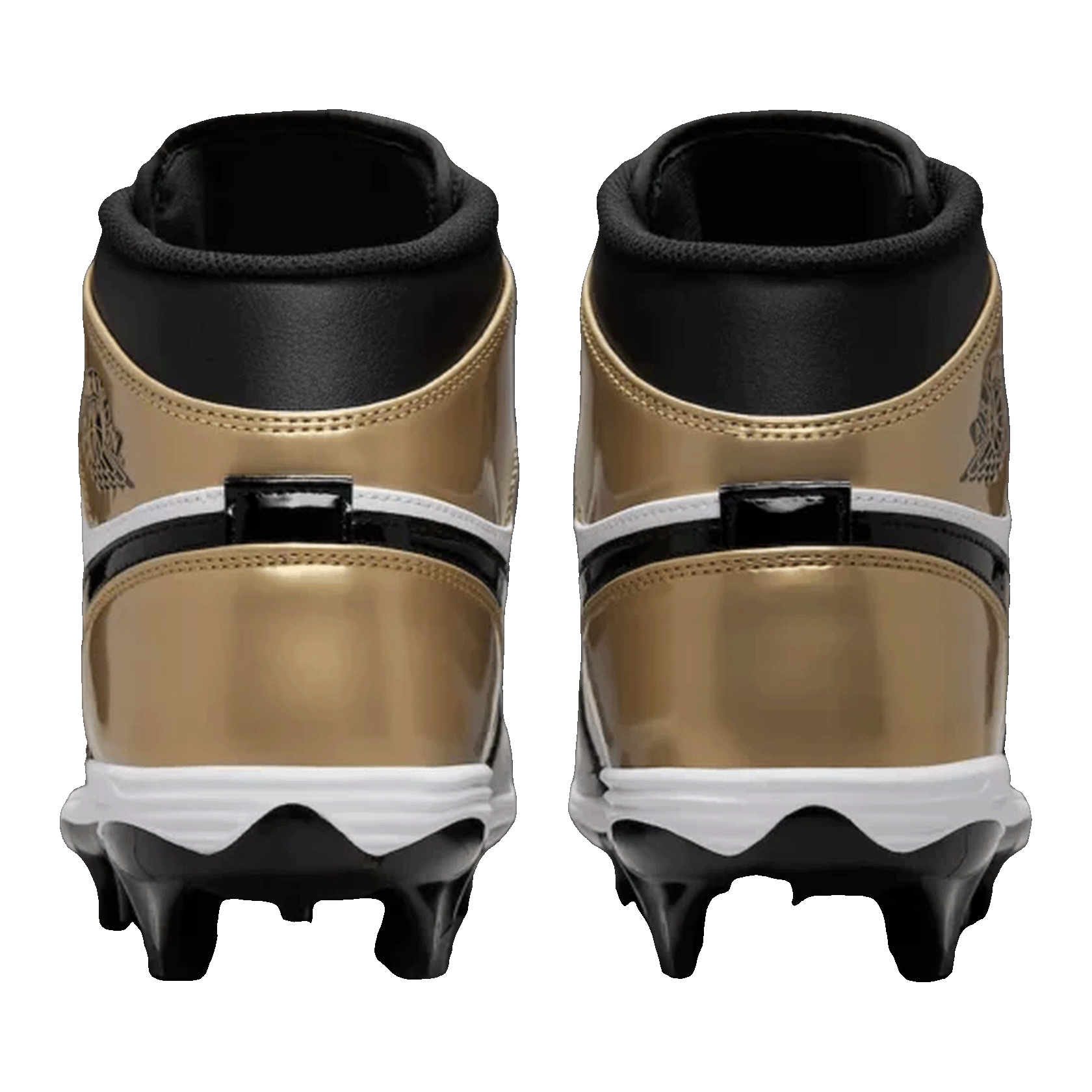 Nike Air Jordan 1 Mid TD Cleat Gold Toe Back