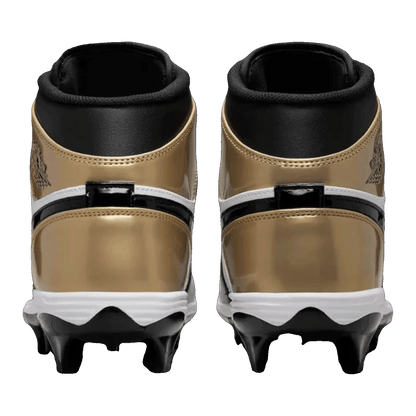 Nike Air Jordan 1 Mid TD Cleat Gold Toe Back