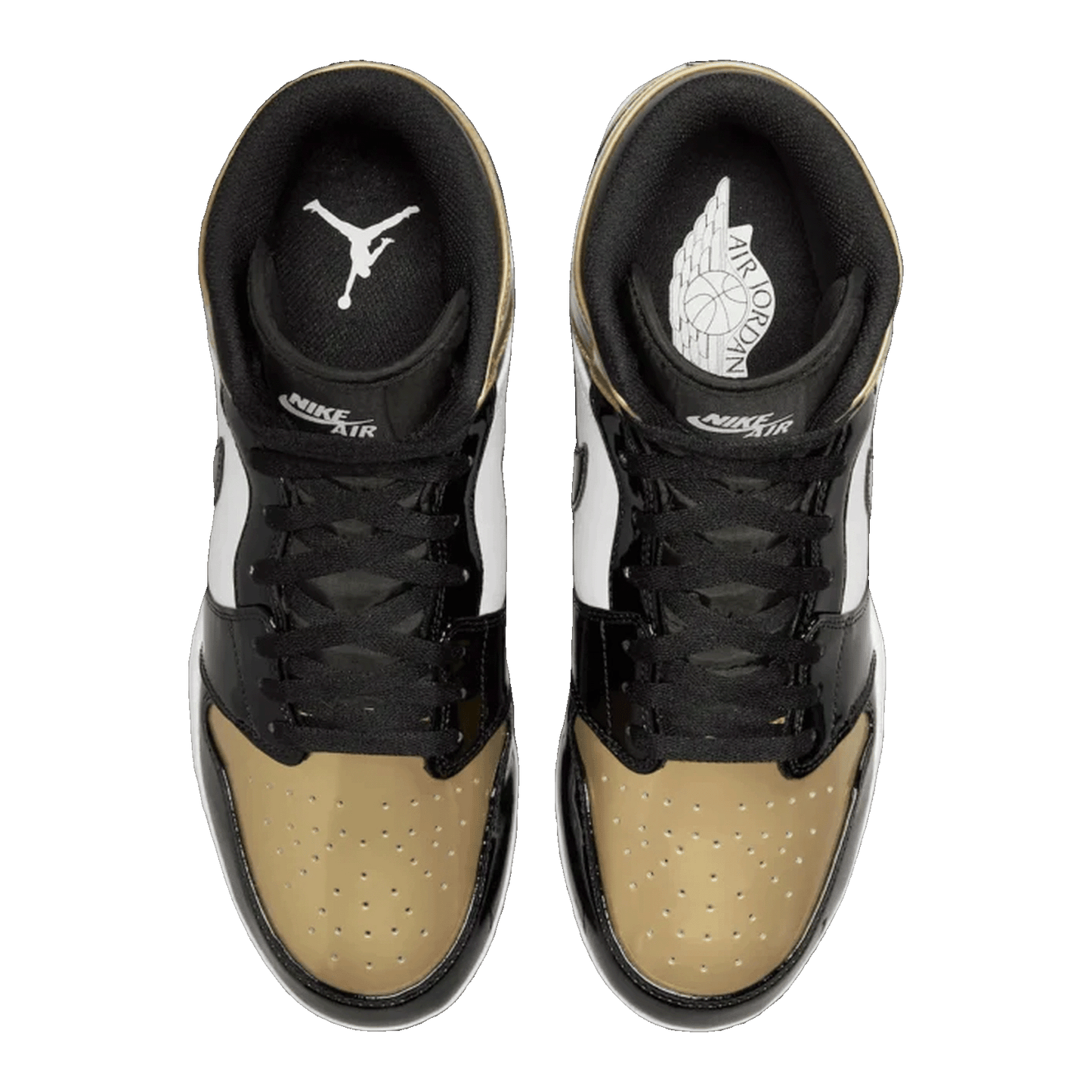 Nike Air Jordan 1 Mid TD Cleat Gold Toe Oben