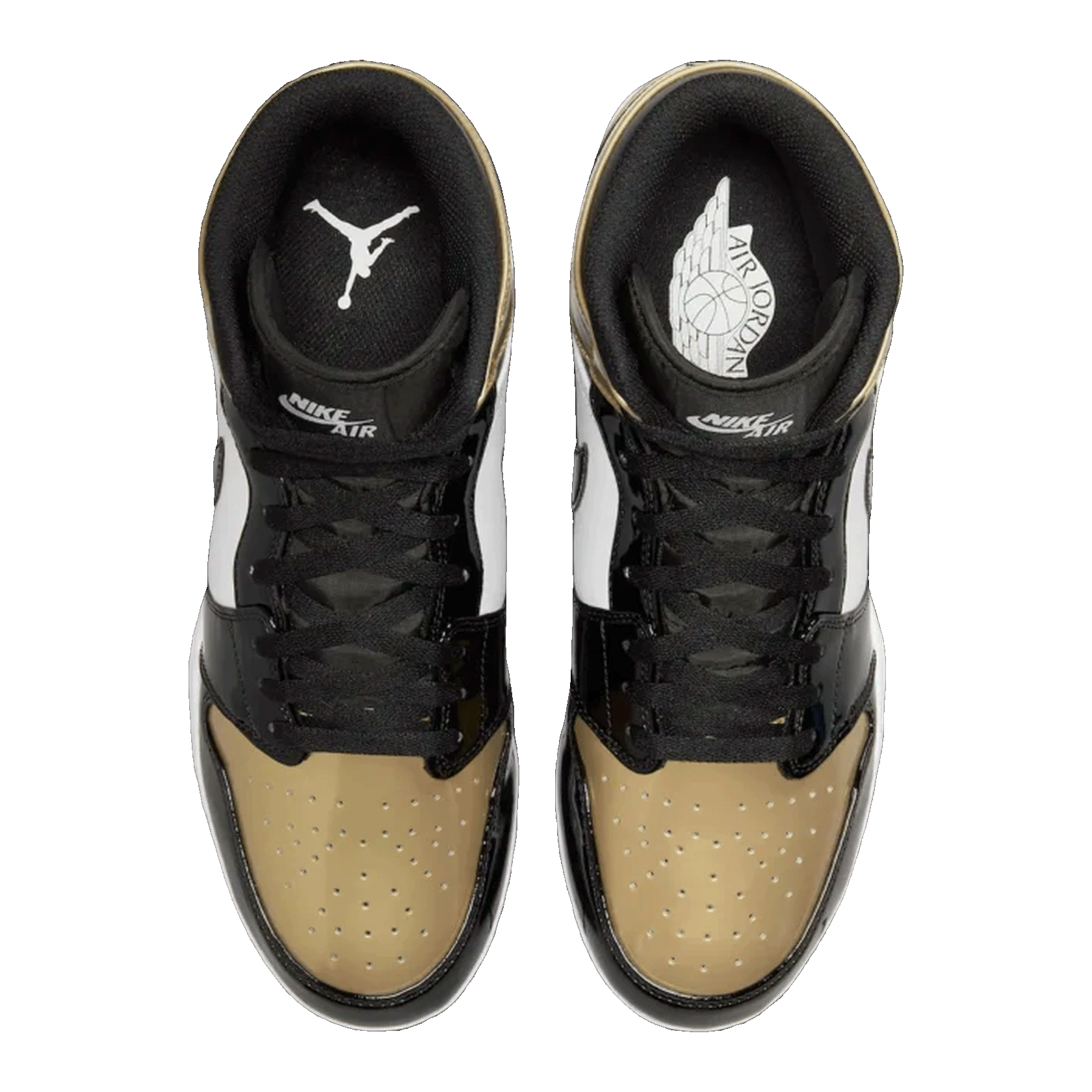 Nike Air Jordan 1 Mid TD Cleat Gold Toe Oben