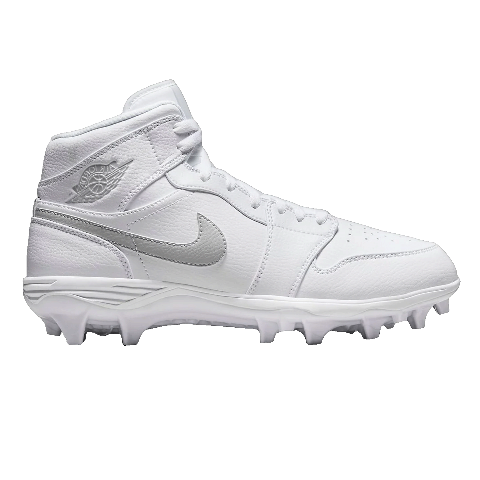 Nike Air Jordan 1 Mid TD Cleat White Grey Fog