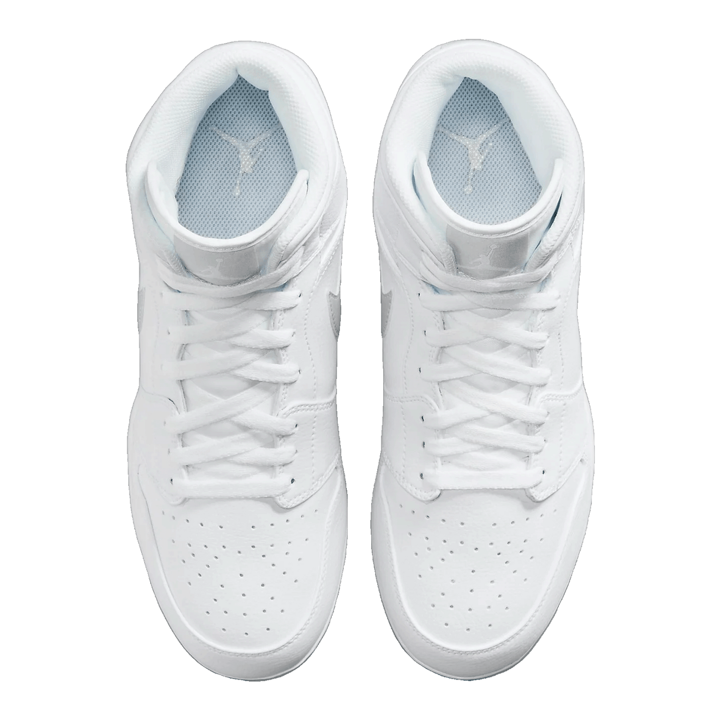 Nike Air Jordan 1 Mid TD Cleat White Grey Fog Oben