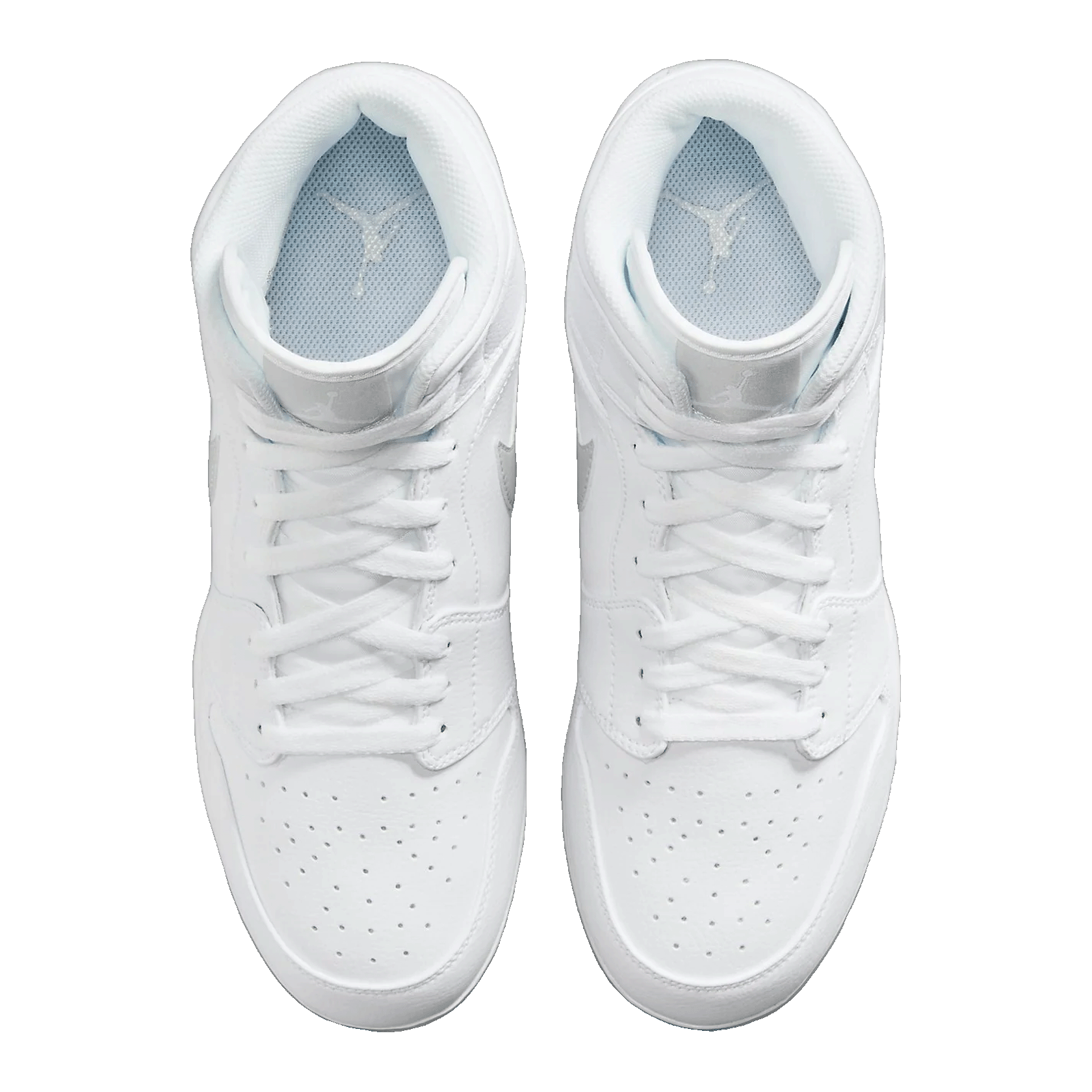 Nike Air Jordan 1 Mid TD Cleat White Grey Fog Oben