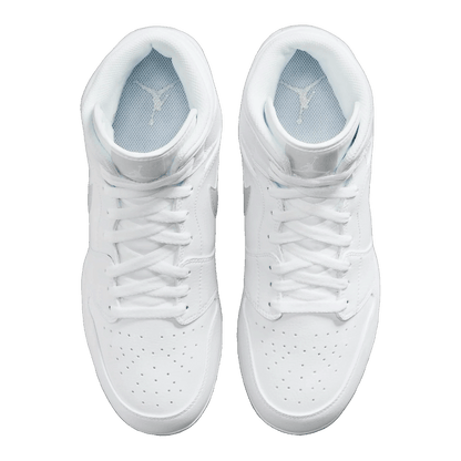 Nike Air Jordan 1 Mid TD Cleat White Grey Fog Oben