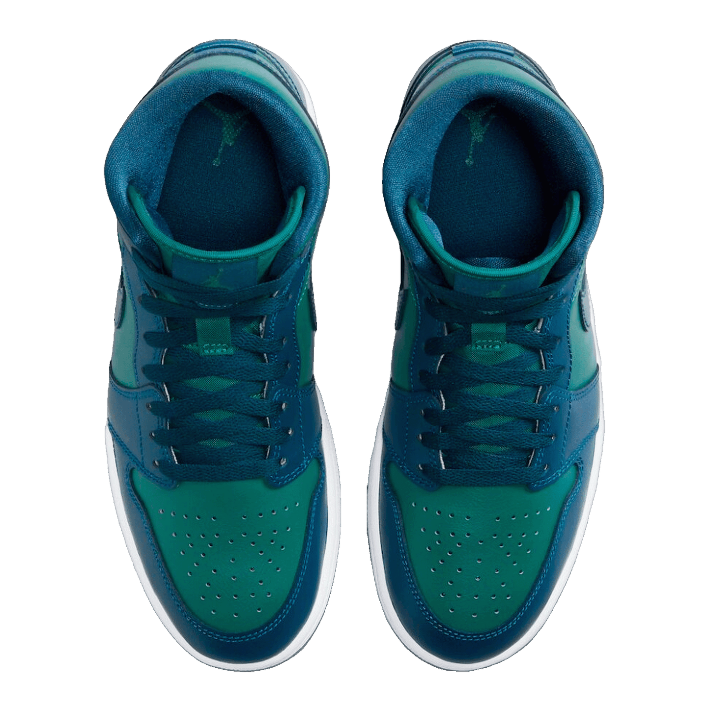 Nike Air Jordan 1 Mid Teal French Blue (W) Oben