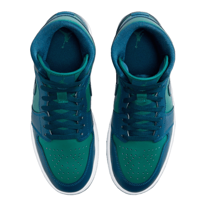 Nike Air Jordan 1 Mid Teal French Blue (W) Oben