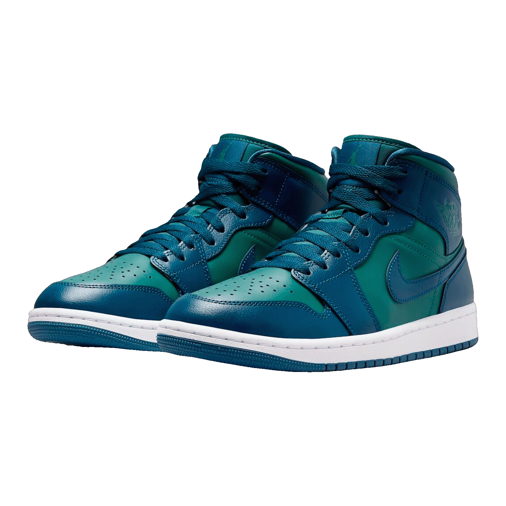 Nike Air Jordan 1 Mid Teal French Blue (W) Side