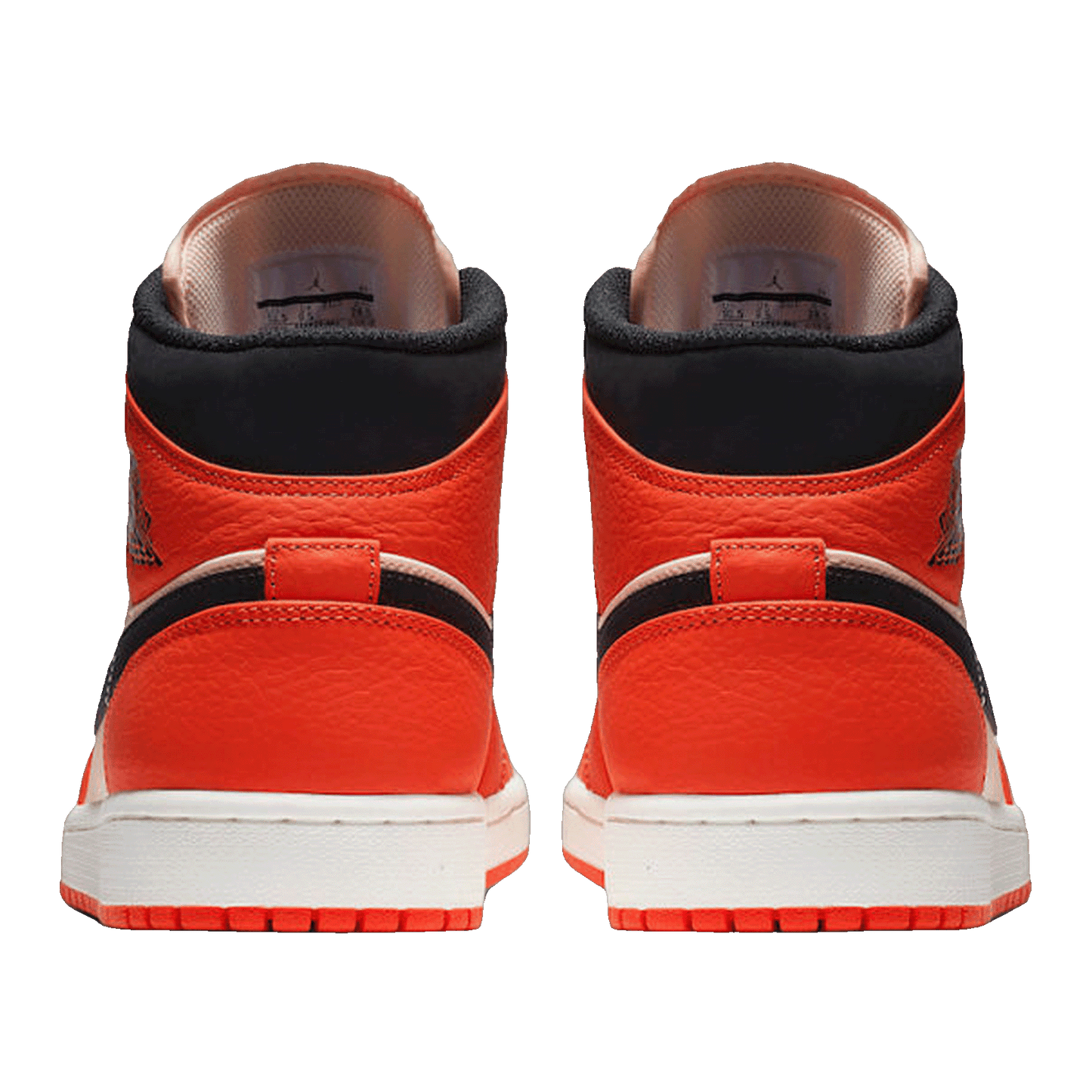 Nike Air Jordan 1 Mid Team Orange Black Back