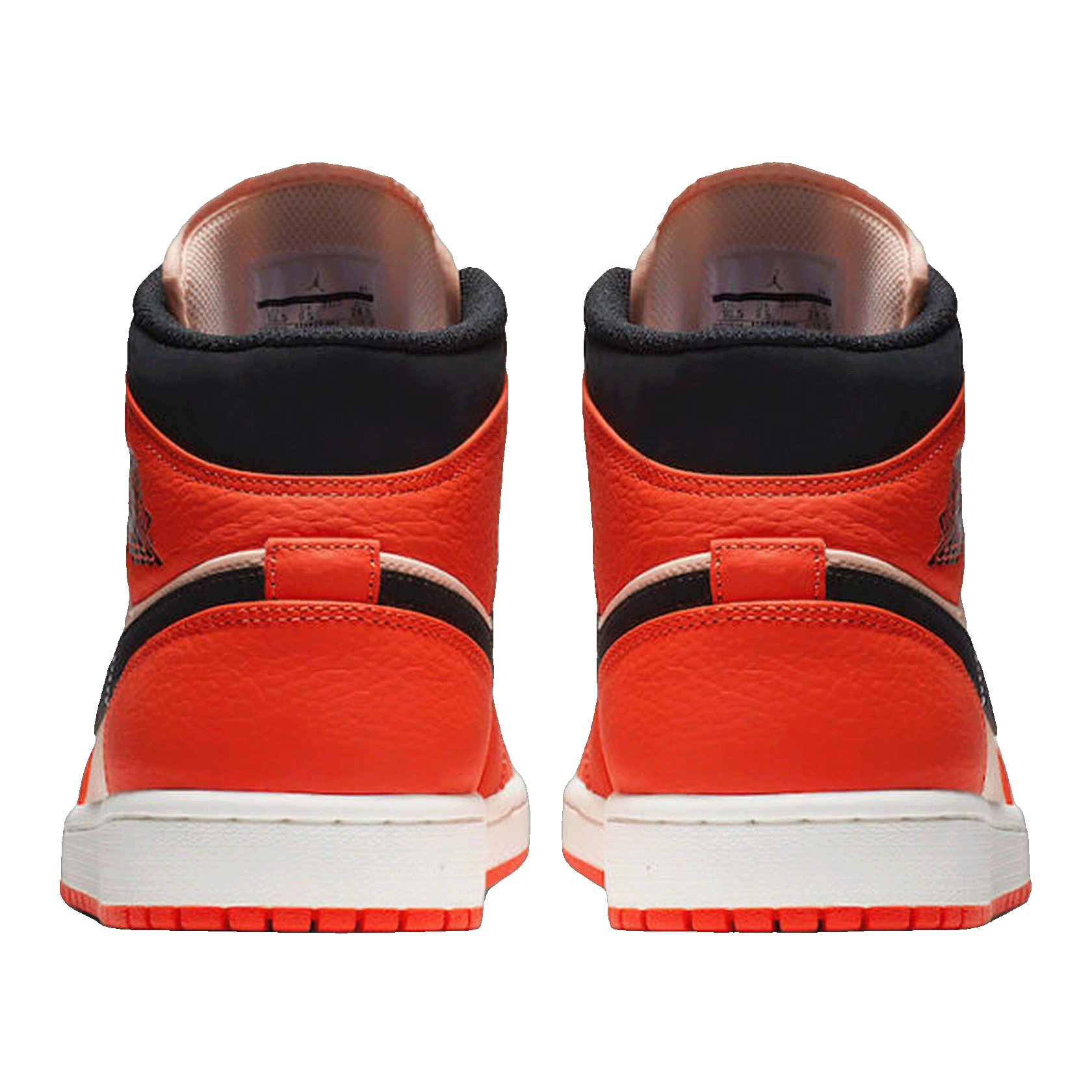 Nike Air Jordan 1 Mid Team Orange Black Back
