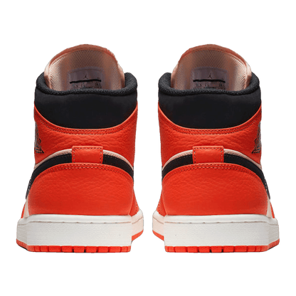 Nike Air Jordan 1 Mid Team Orange Black Back