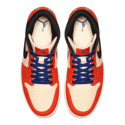 Nike Air Jordan 1 Mid Team Orange Black Oben