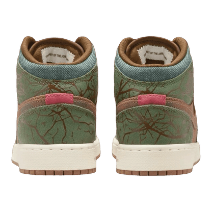 Nike Air Jordan 1 Mid Treeline (GS) Back
