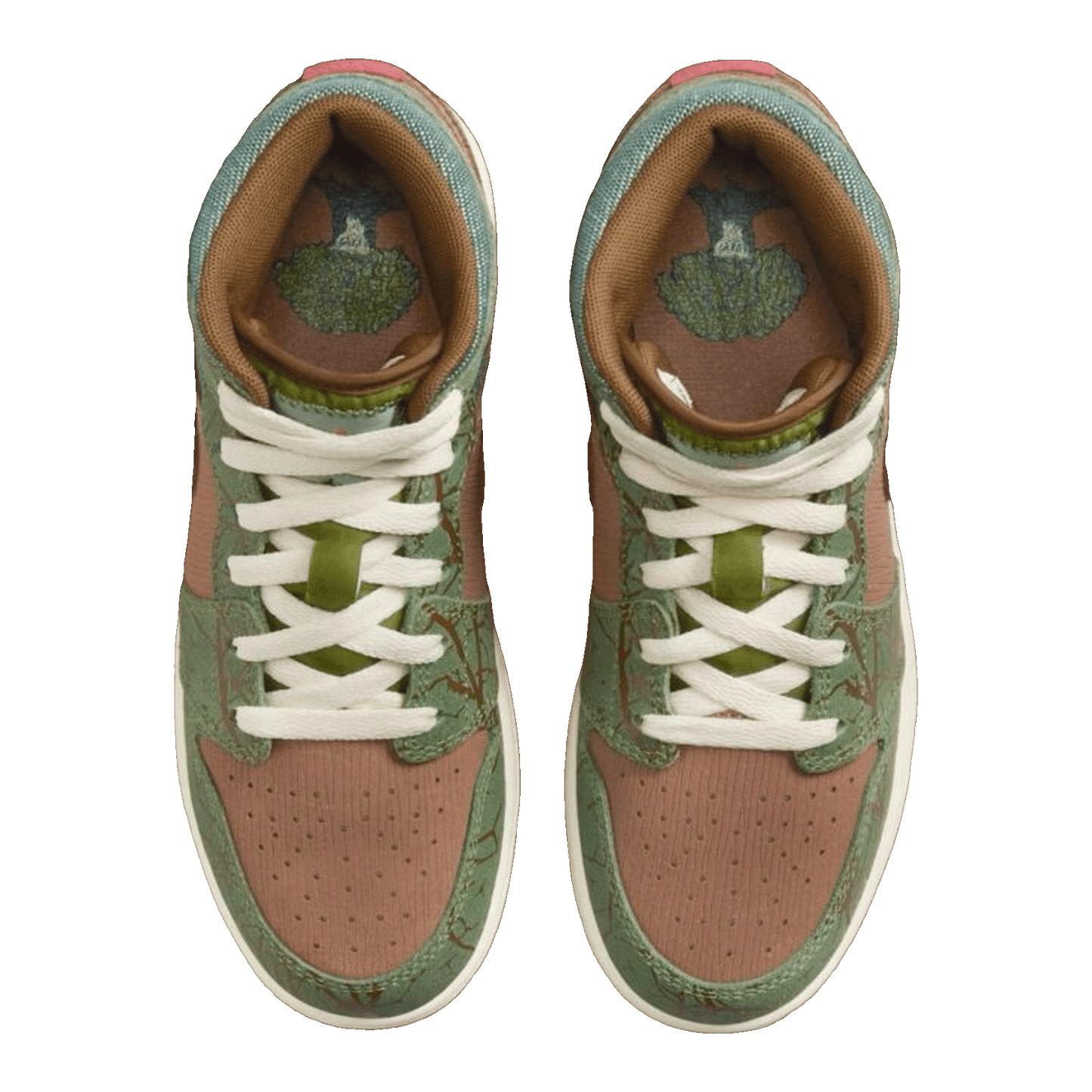 Nike Air Jordan 1 Mid Treeline (GS) Oben