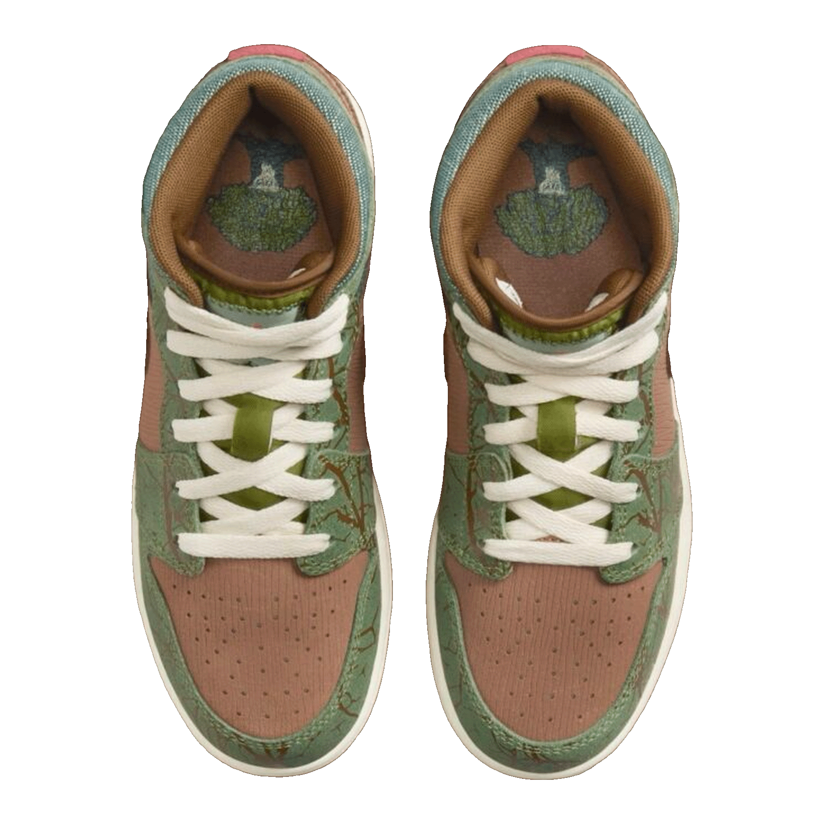 Nike Air Jordan 1 Mid Treeline (GS) Oben