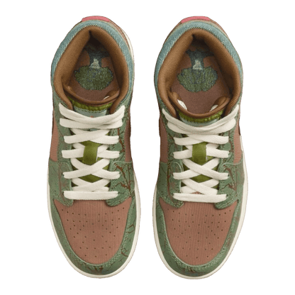 Nike Air Jordan 1 Mid Treeline (GS) Oben