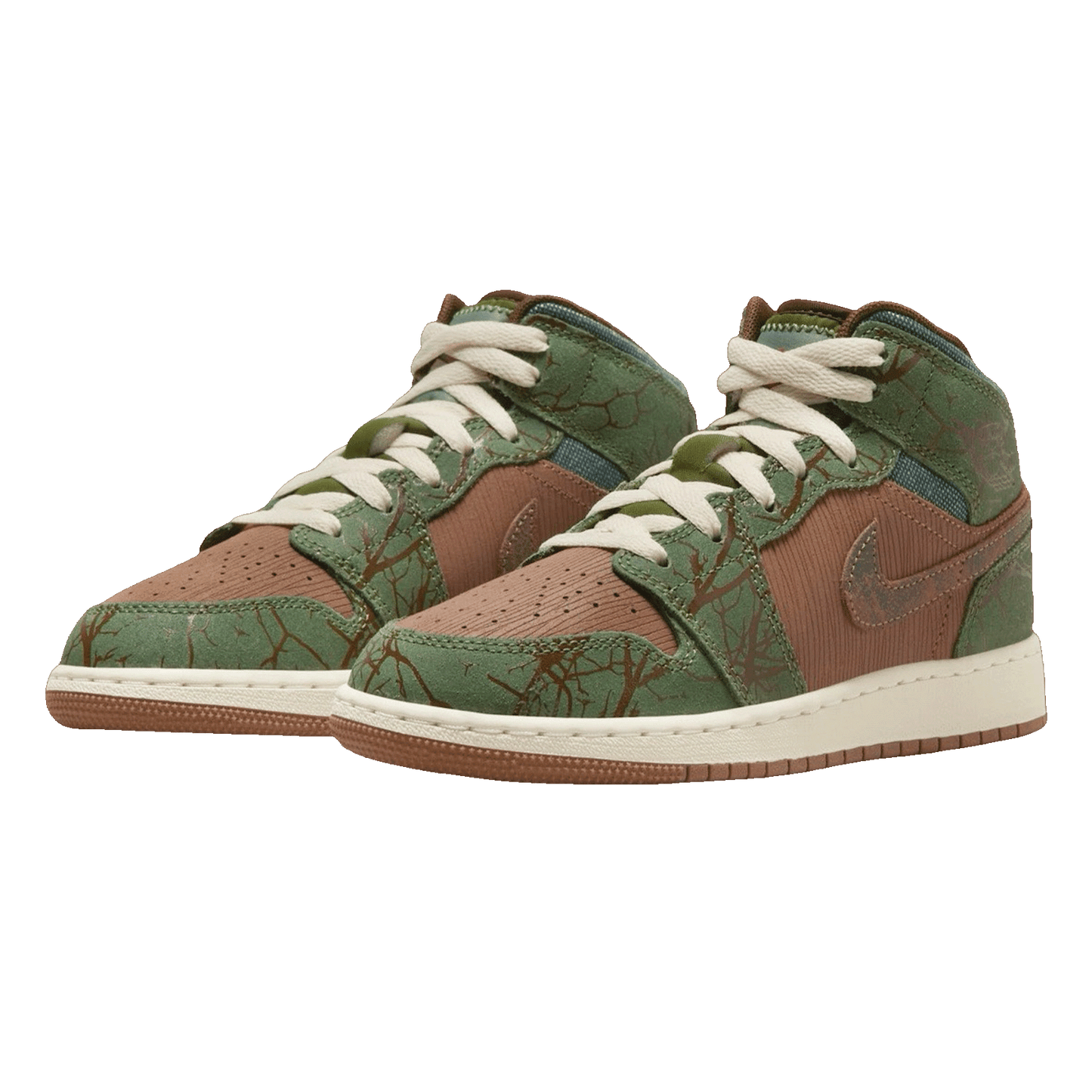 Nike Air Jordan 1 Mid Treeline (GS) Side