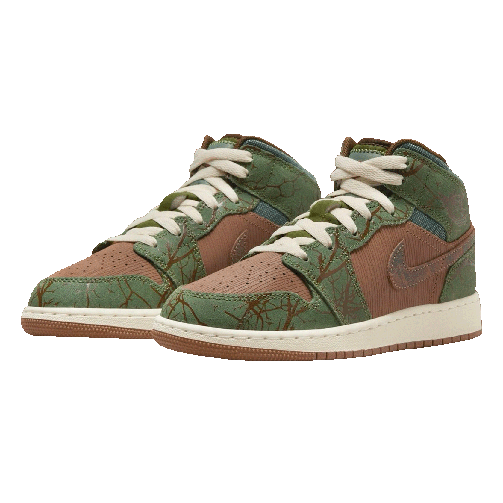 Nike Air Jordan 1 Mid Treeline (GS) Side