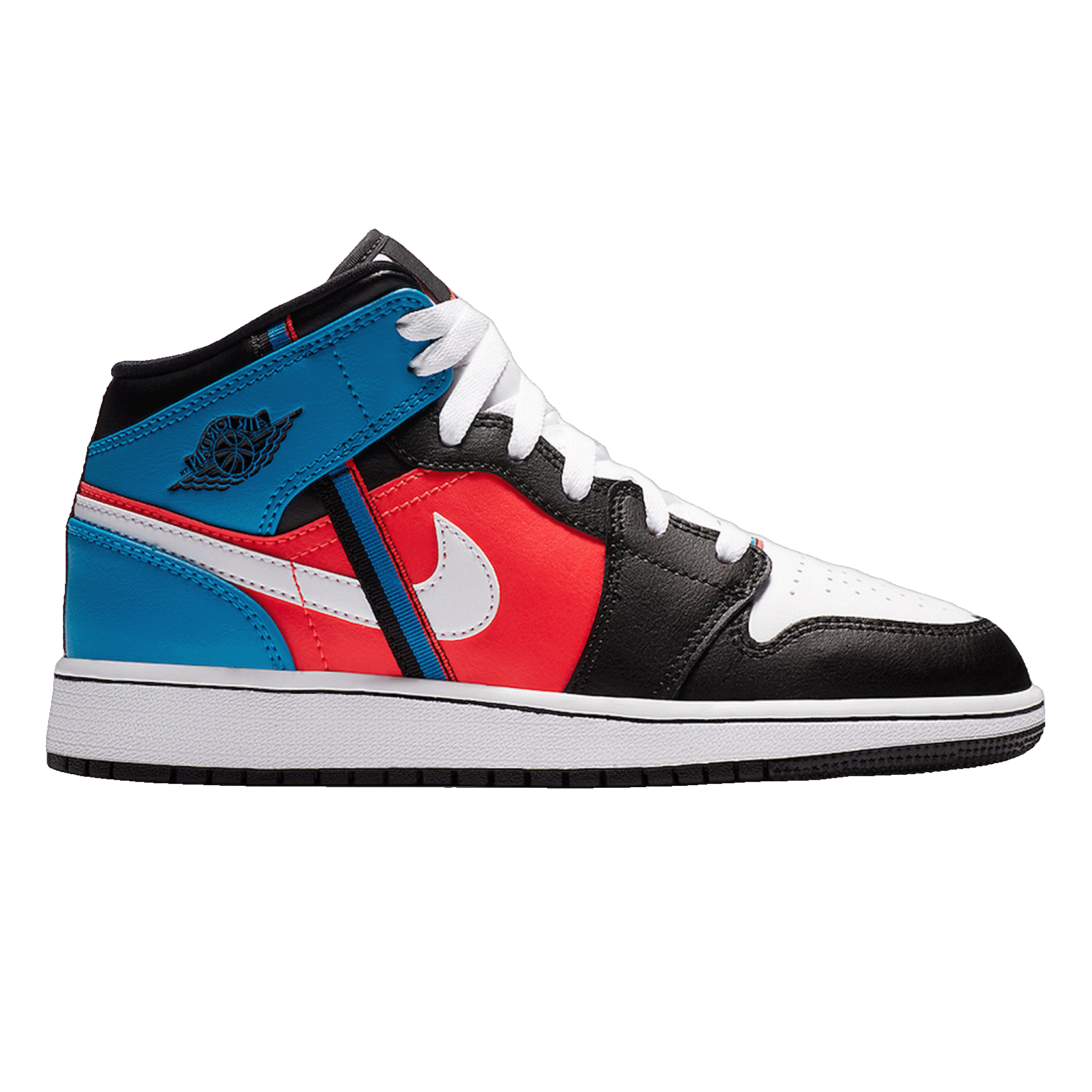 Nike Air Jordan 1 Mid Tri Color Ribbons (GS)