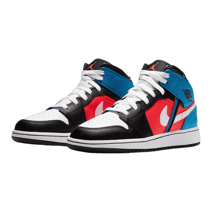 Nike Air Jordan 1 Mid Tri Color Ribbons (GS) Side