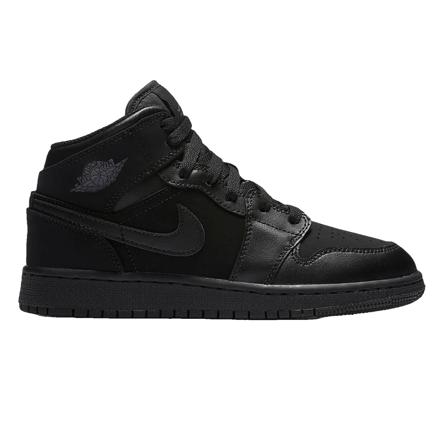 Nike Air Jordan 1 Mid Triple Black (2016) (GS)