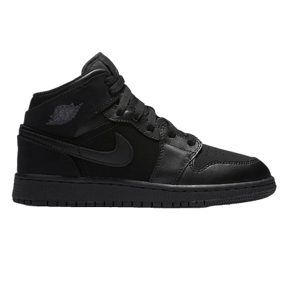 Nike Air Jordan 1 Mid Triple Black (2016) (GS)