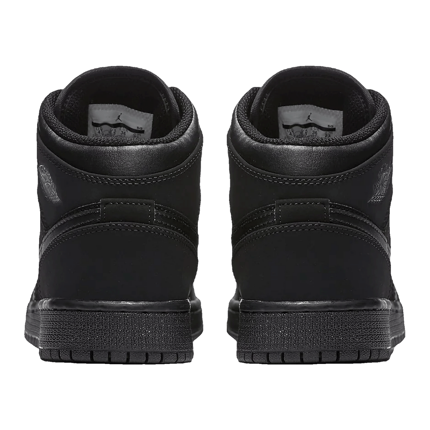 Nike Air Jordan 1 Mid Triple Black (2016) (GS) Back