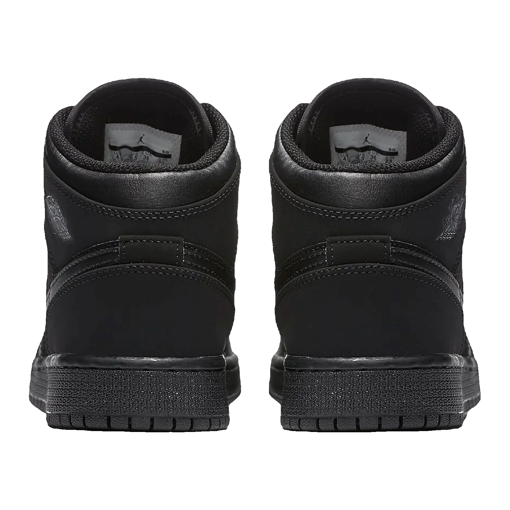 Nike Air Jordan 1 Mid Triple Black (2016) (GS) Back