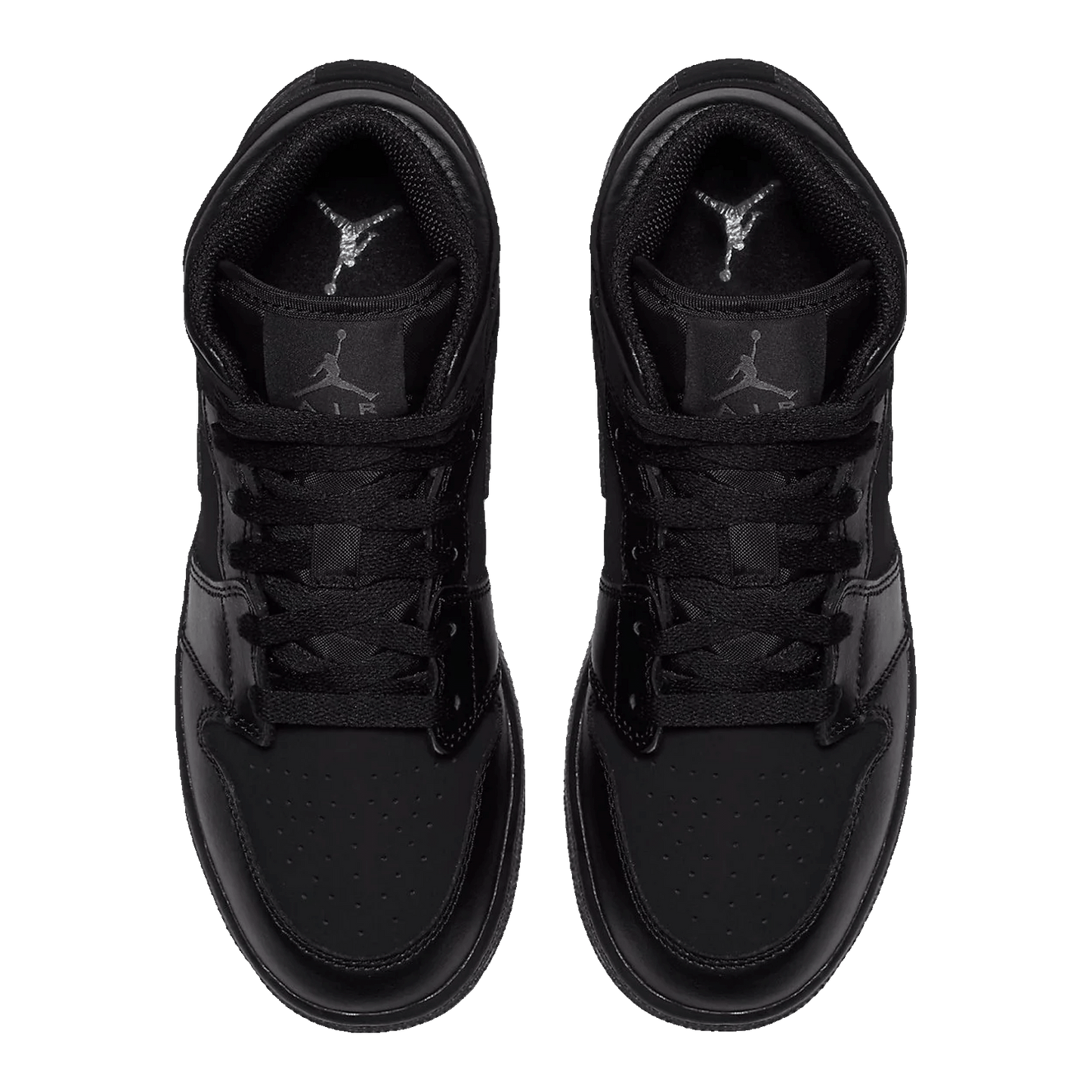 Nike Air Jordan 1 Mid Triple Black (2016) (GS) Oben