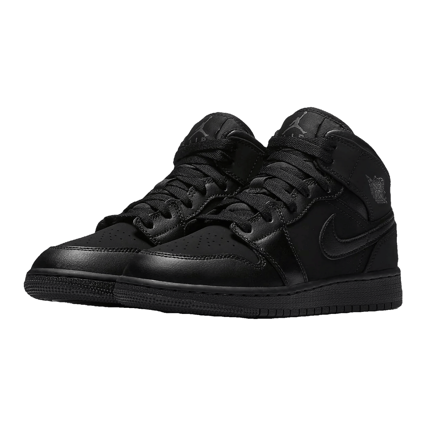 Nike Air Jordan 1 Mid Triple Black (2016) (GS) Side