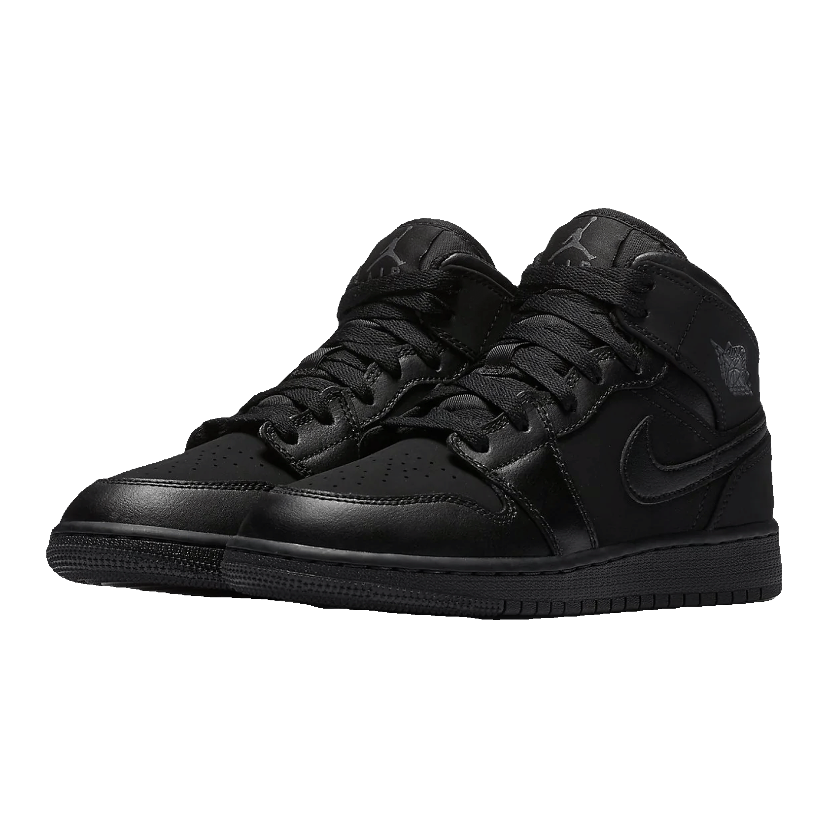 Nike Air Jordan 1 Mid Triple Black (2016) (GS) Side