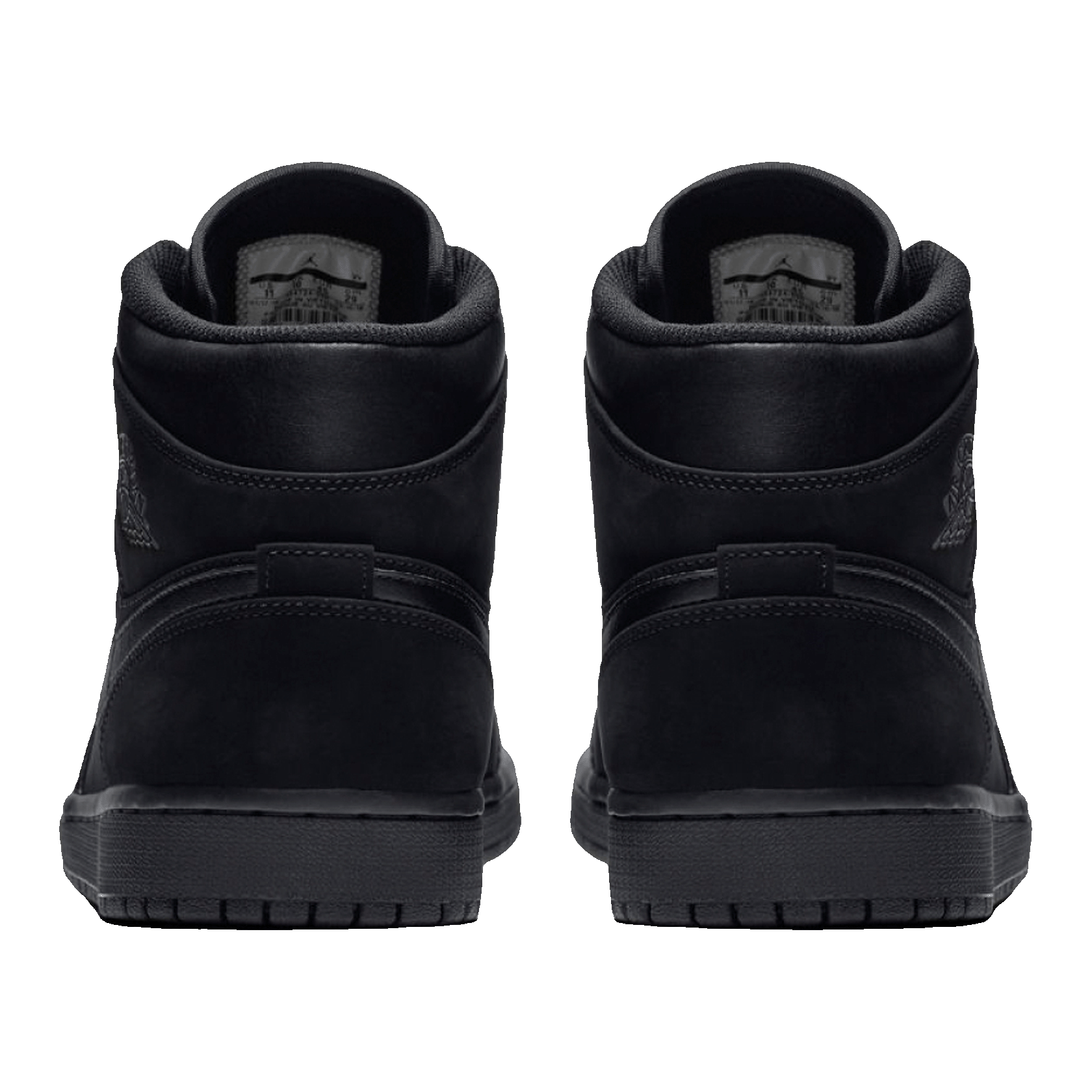 Nike Air Jordan 1 Mid Triple Black (2018) Back