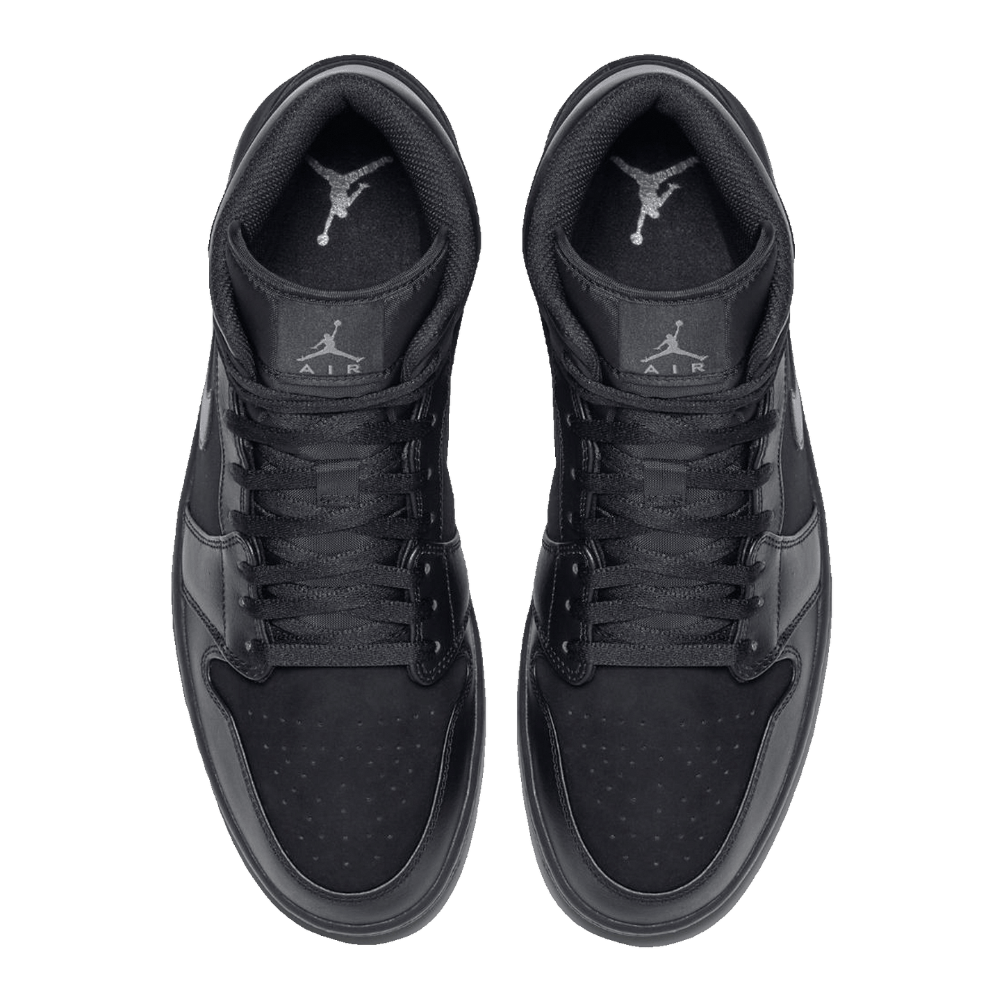 Nike Air Jordan 1 Mid Triple Black (2018) Oben