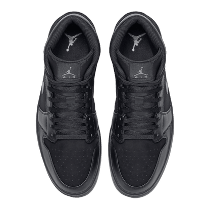Nike Air Jordan 1 Mid Triple Black (2018) Oben