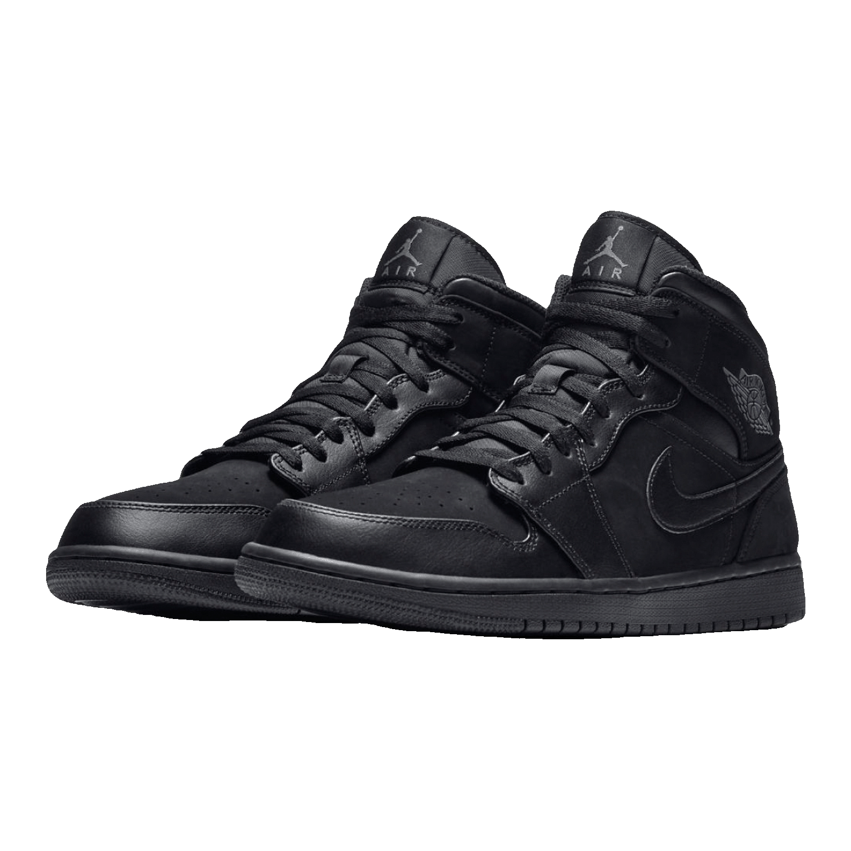 Nike Air Jordan 1 Mid Triple Black (2018) Side