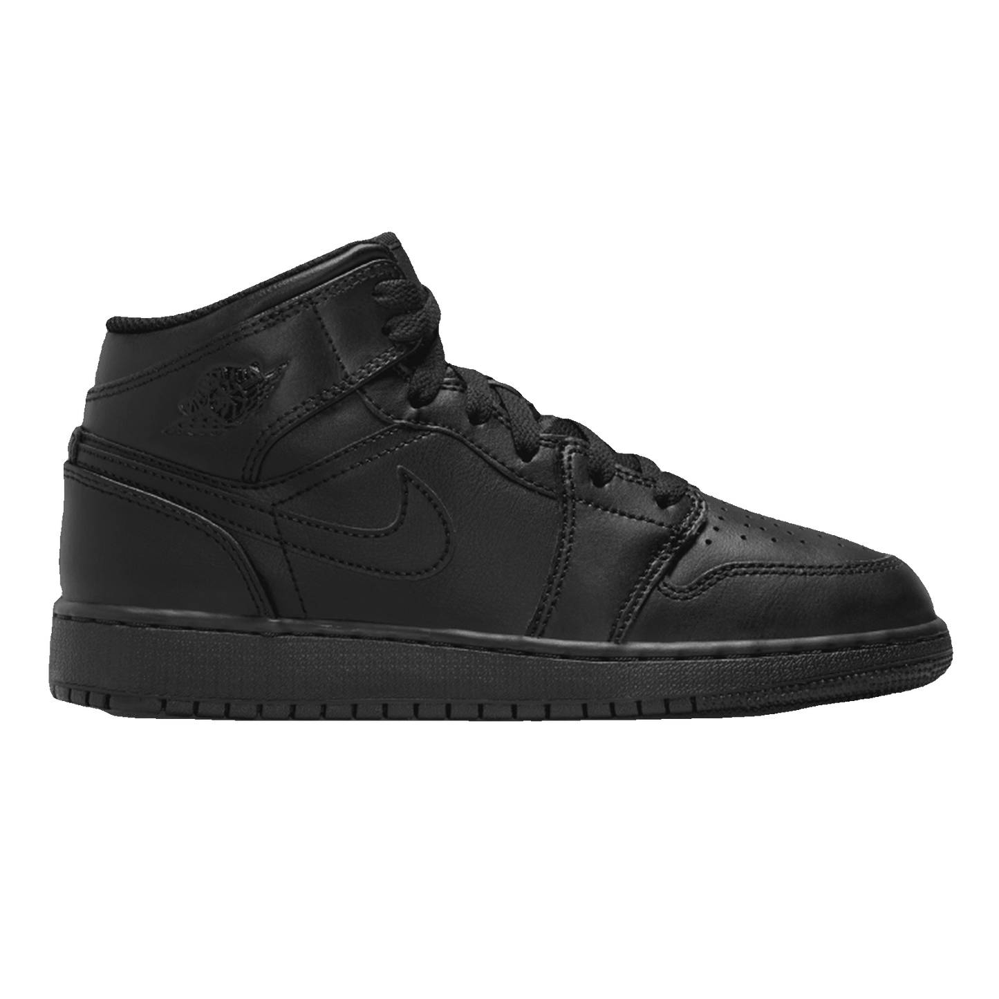 Nike Air Jordan 1 Mid Triple Black (GS)