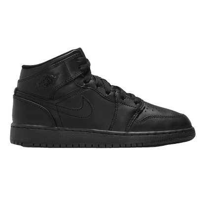 Nike Air Jordan 1 Mid Triple Black (GS)