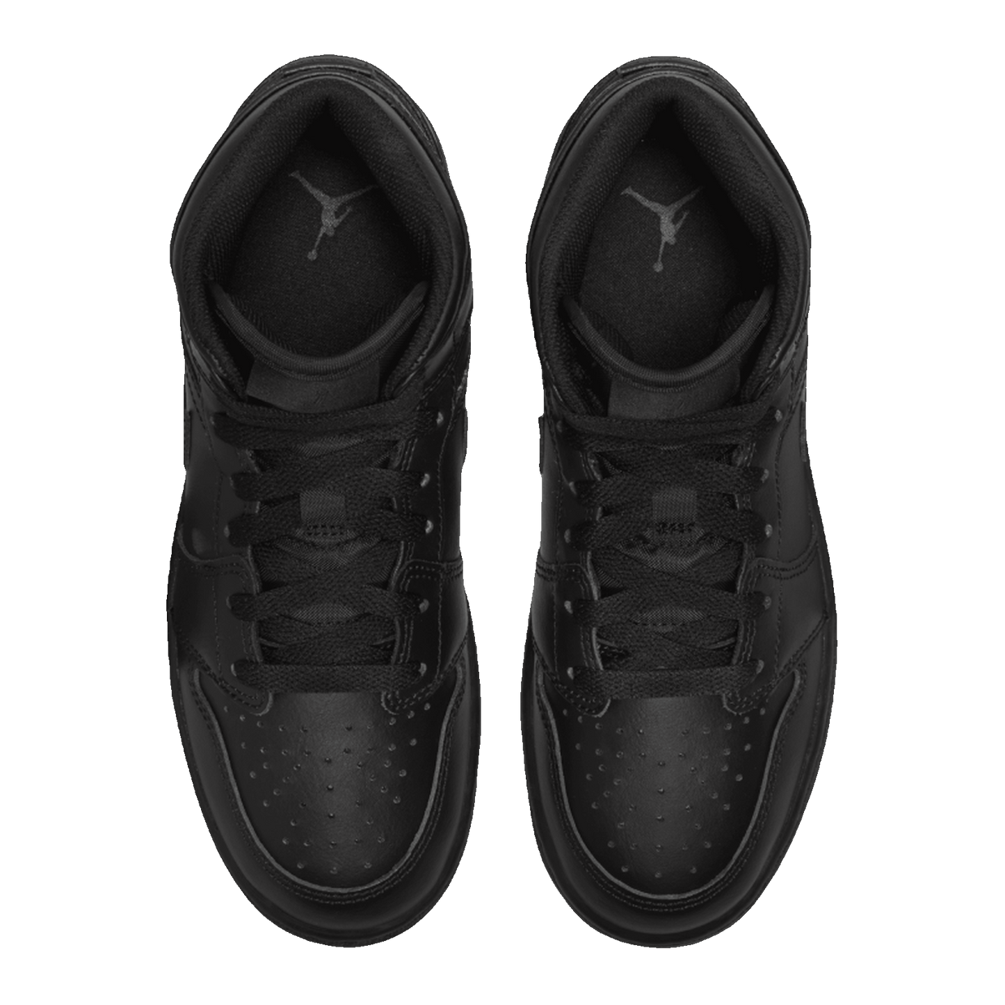 Nike Air Jordan 1 Mid Triple Black (GS) Oben