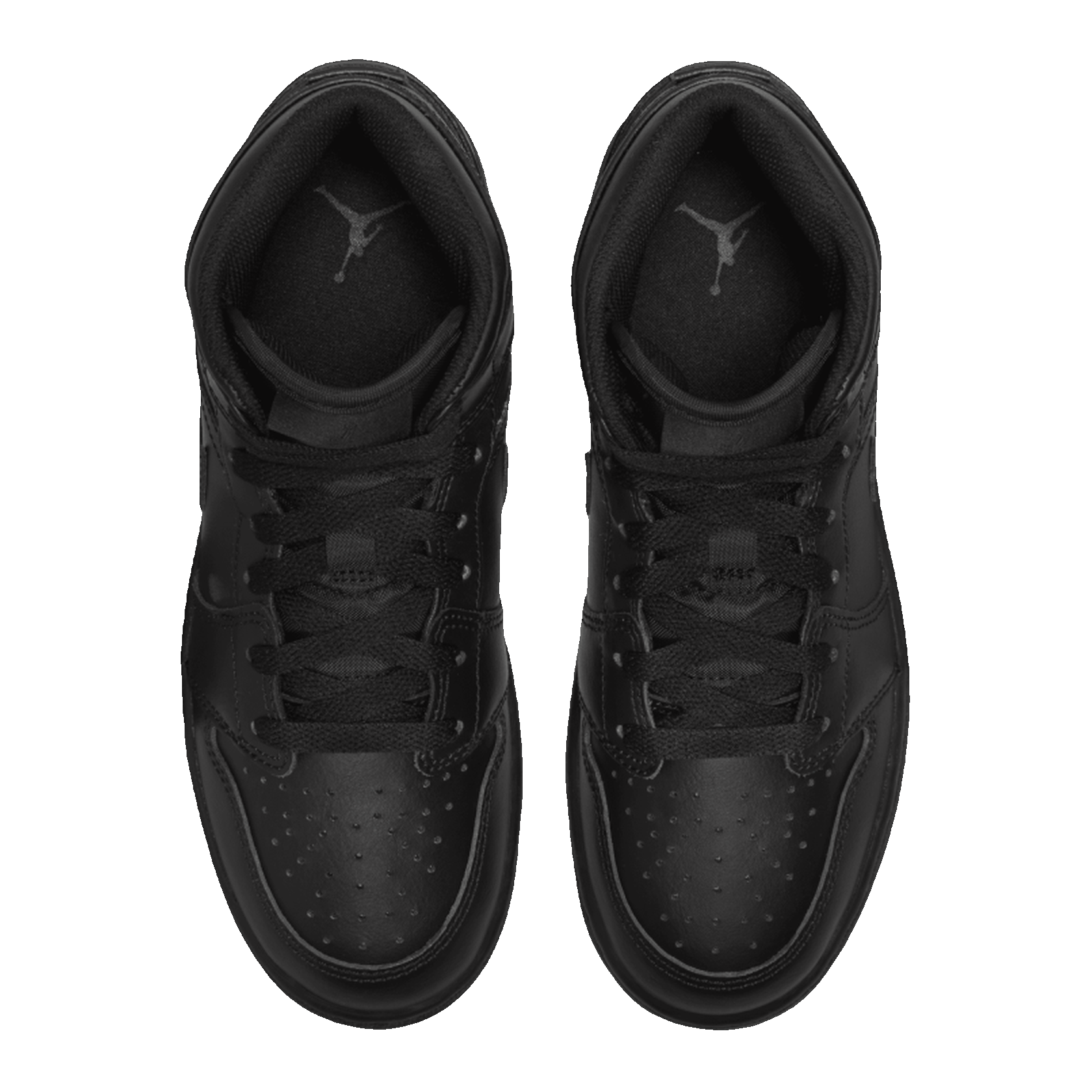 Nike Air Jordan 1 Mid Triple Black (GS) Oben