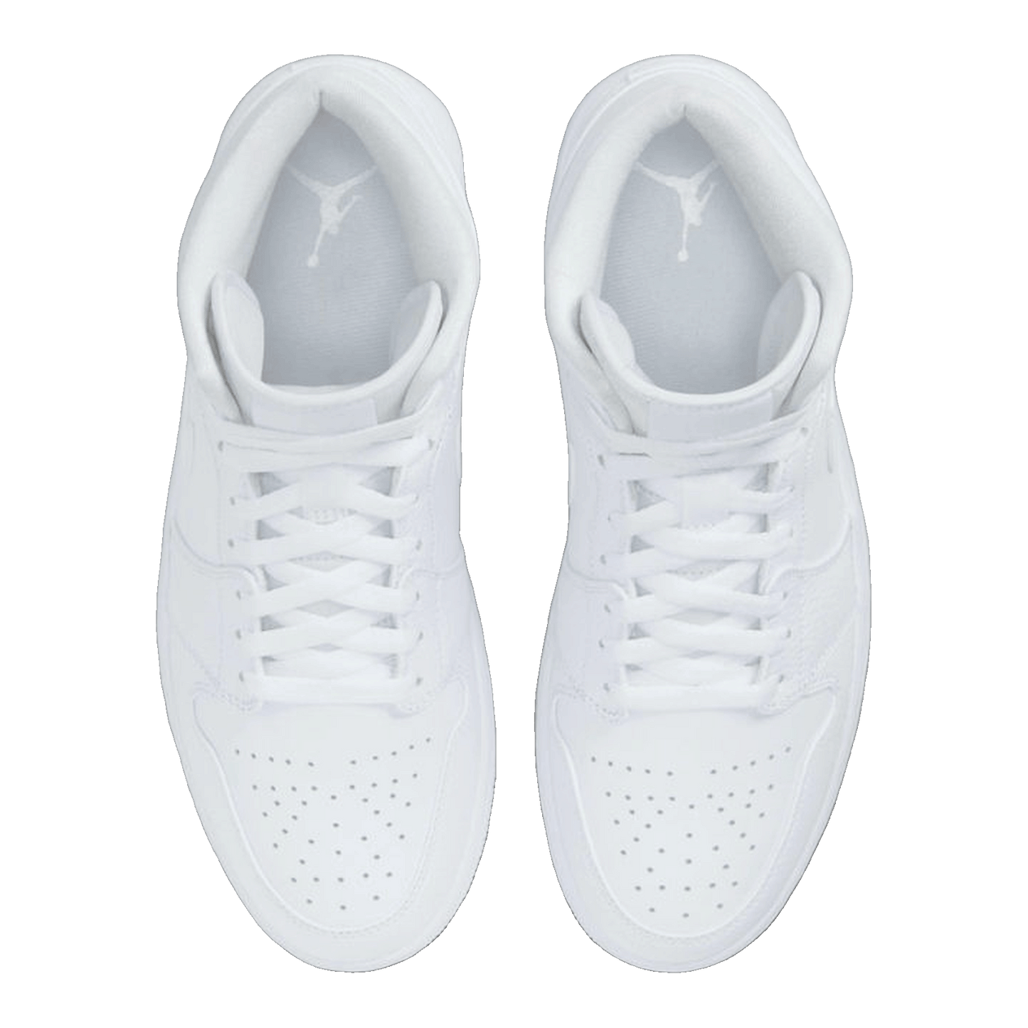 Nike Air Jordan 1 Mid Triple White 2.0 (2020) Oben