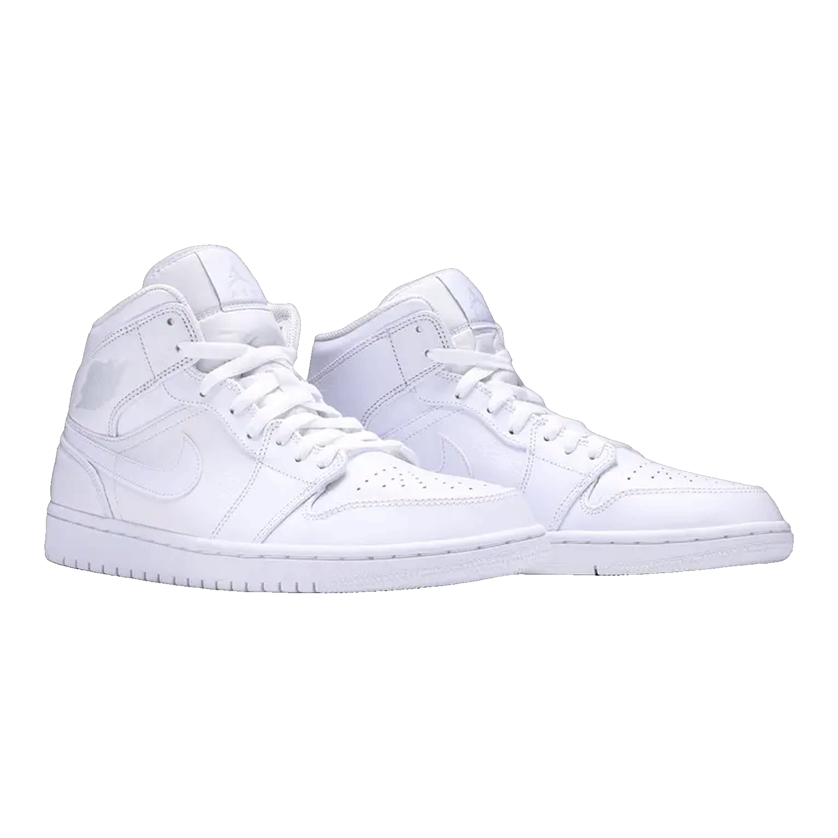 Nike Air Jordan 1 Mid Triple White (2018) Side