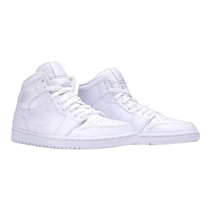 Nike Air Jordan 1 Mid Triple White (2018) Side